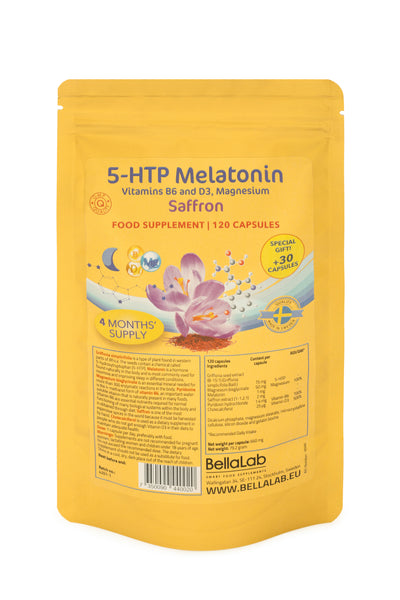 Melatoninas + 5HTP + D3 + B6 + Magnis