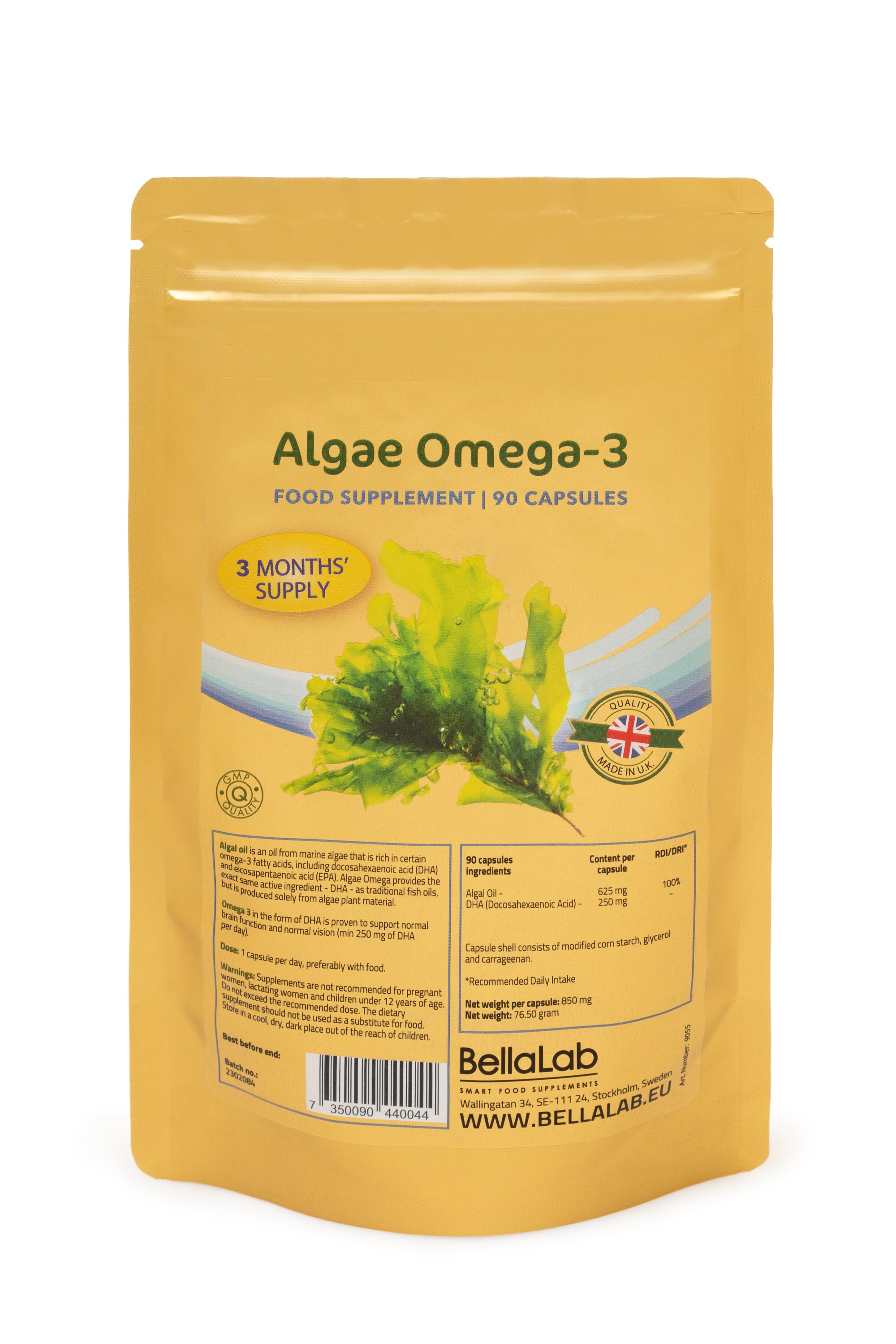 Omega3 iš dumblių Bellalab LT