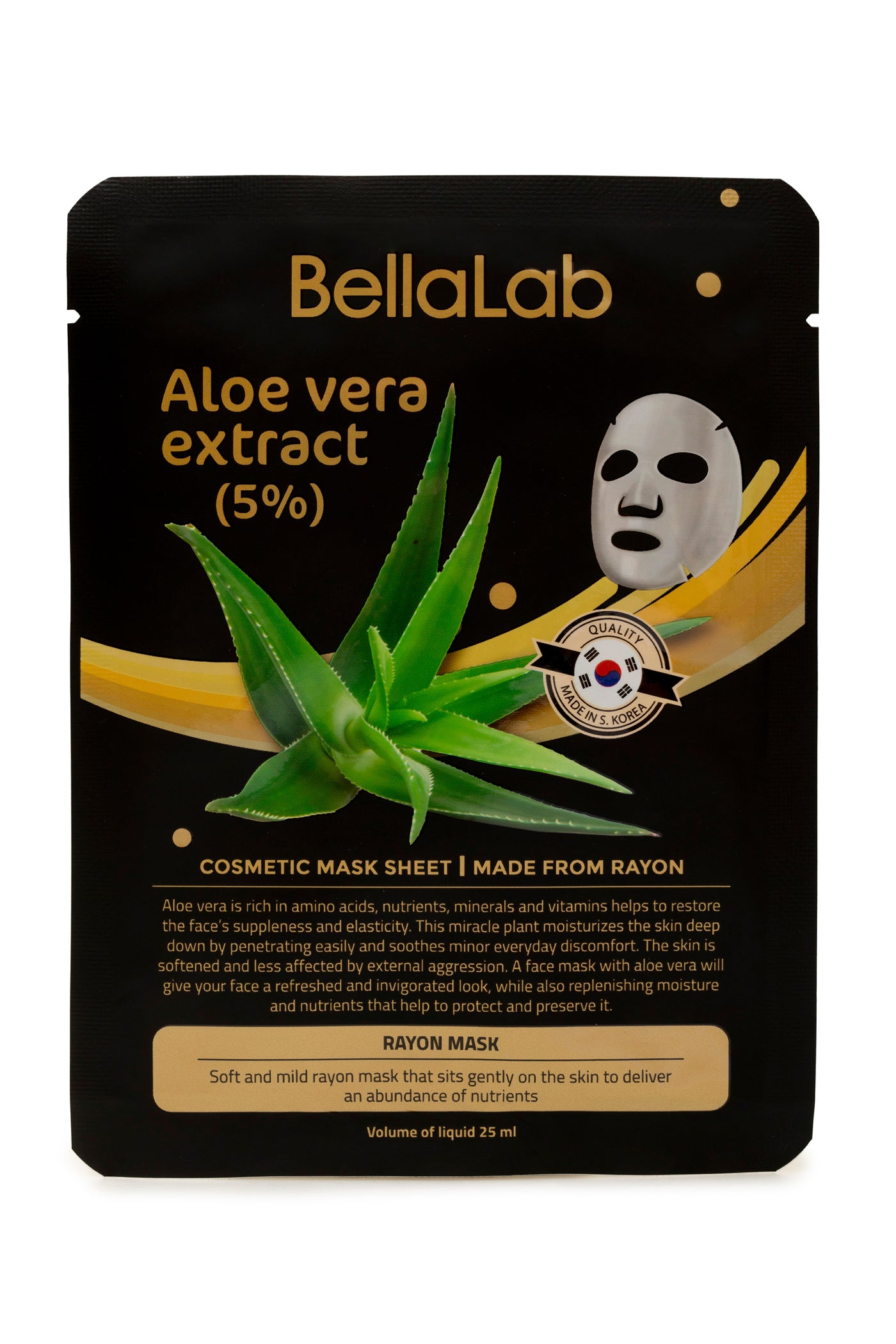 Aloe Vera (Alijošiaus) ekstrakto (5%) veido kaukių rinkinys 20 vnt.