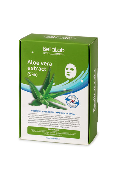 Aloe Vera (Alijošiaus) ekstrakto (5%) veido kaukių rinkinys 20 vnt.