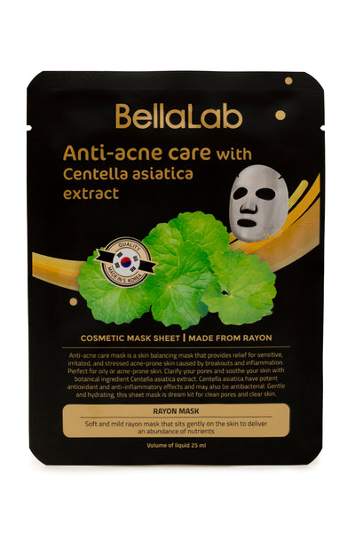 Azijinės centelės ekstrakto (Anti-acne) veido kaukių rinkinys 20 vnt.