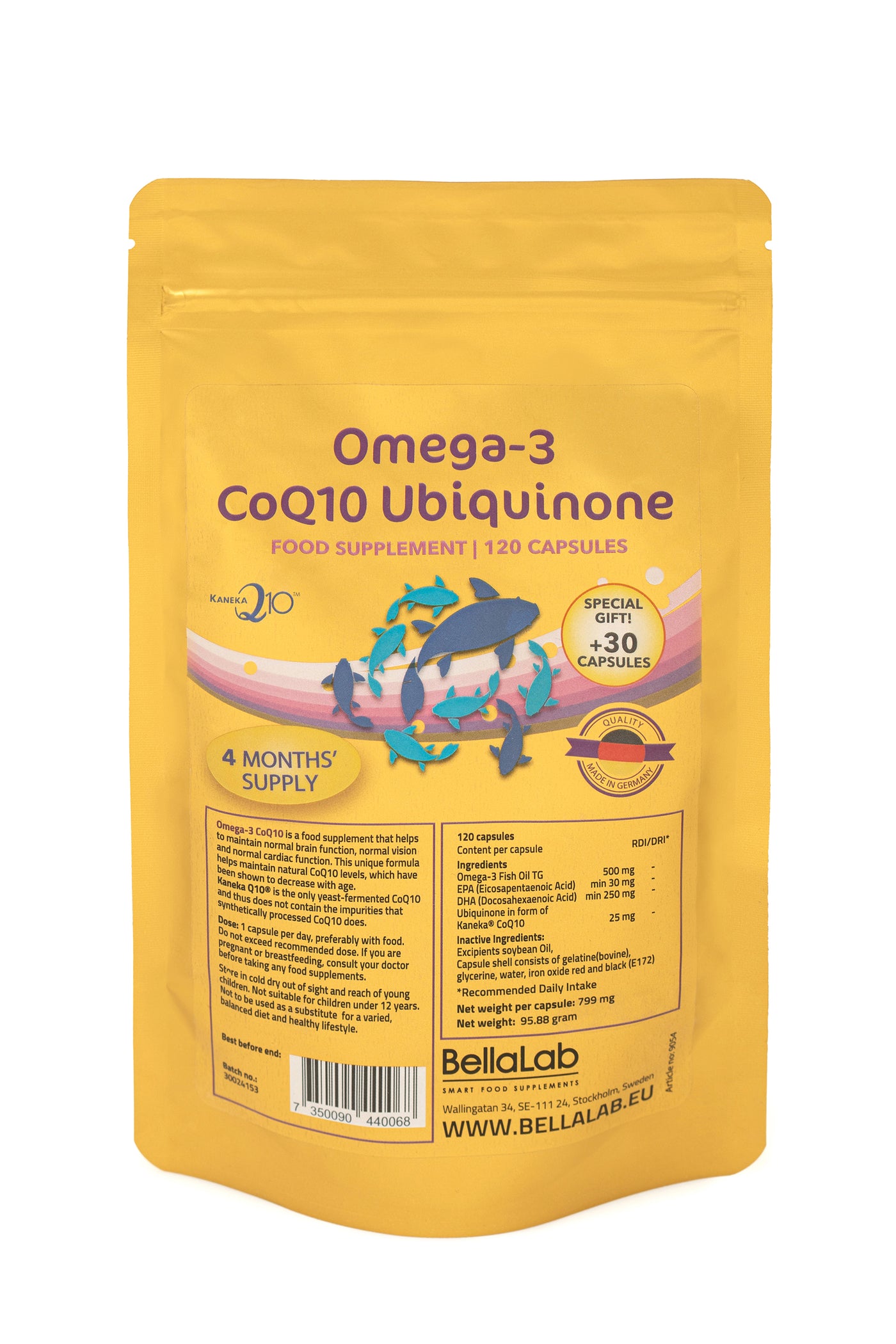 Omega 3 + kofermentas CoQ10 UBIQUINONE
